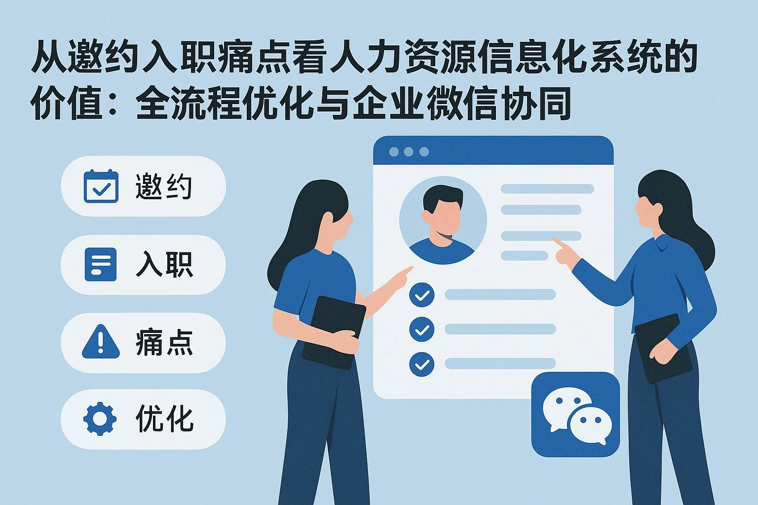 从邀约入职痛点看人力资源信息化系统的价值：全流程优化与企业微信协同