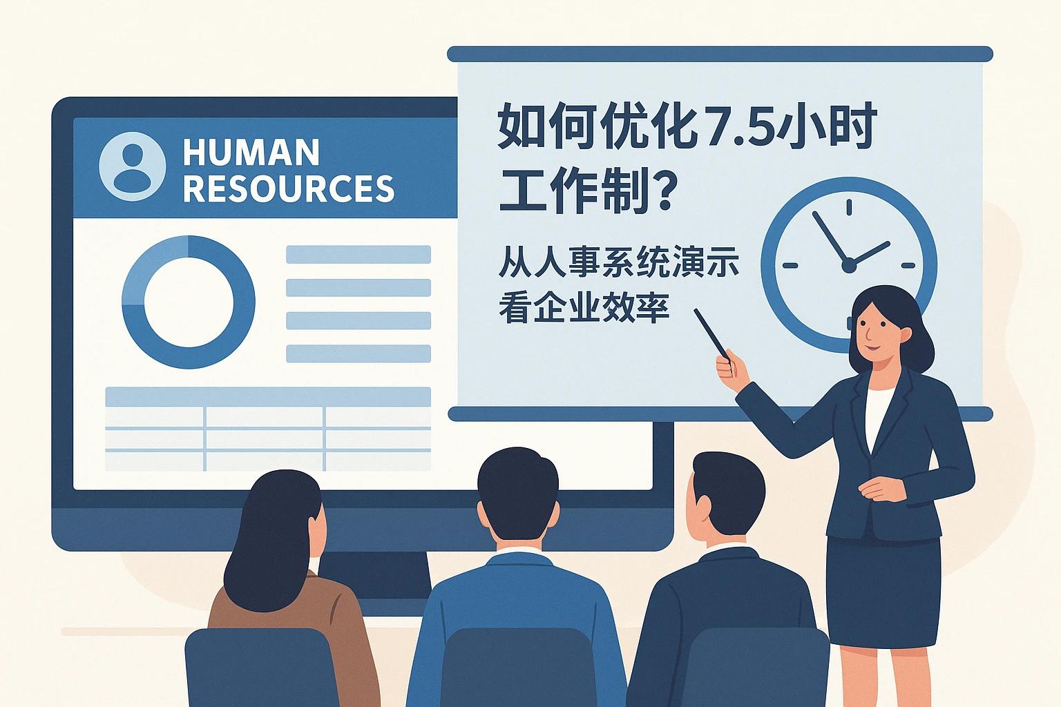 人力资源软件如何优化7.5小时工作制？从人事系统演示看企业效率升级