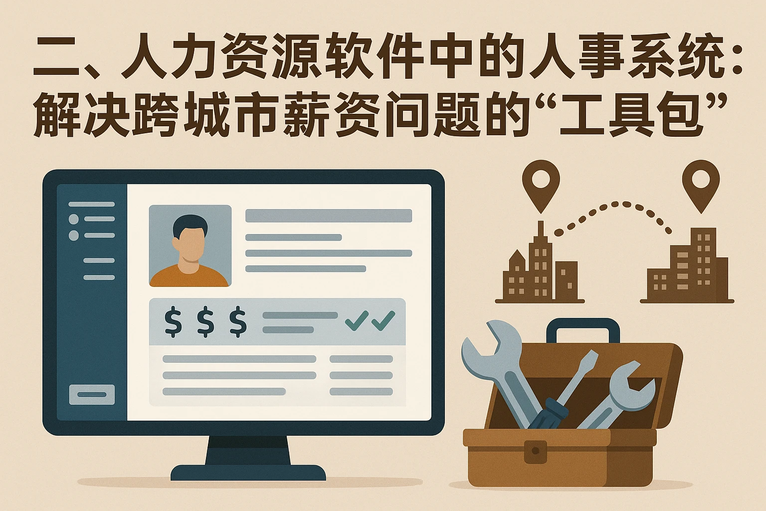 二、人力资源软件中的人事系统：解决跨城市薪资问题的“工具包”