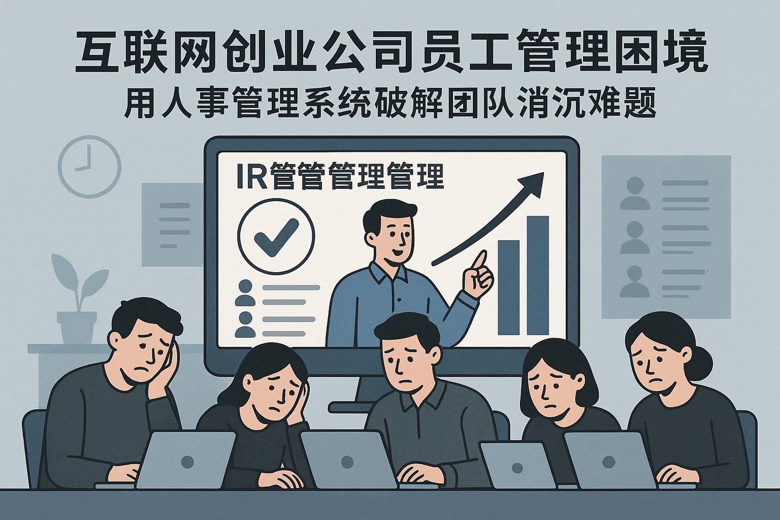 互联网创业公司员工管理困境：用人事管理系统破解团队消沉难题