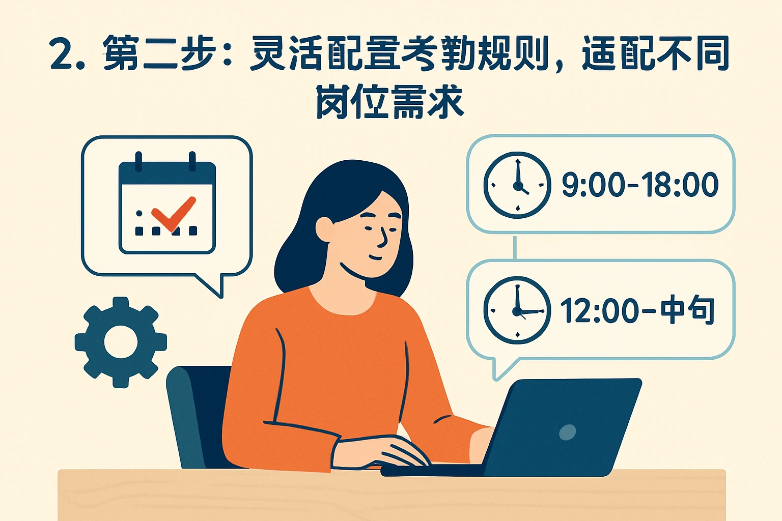2. 第二步：灵活配置考勤规则，适配不同岗位需求