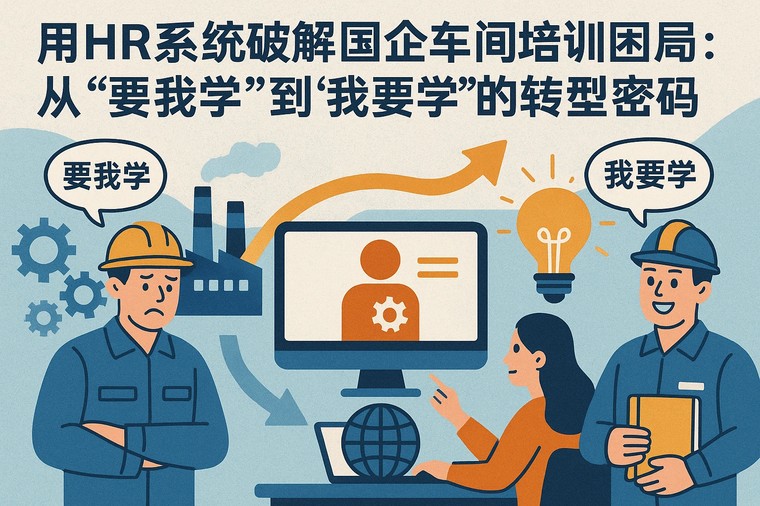 用HR系统破解国企车间培训困局：从“要我学”到“我要学”的转型密码