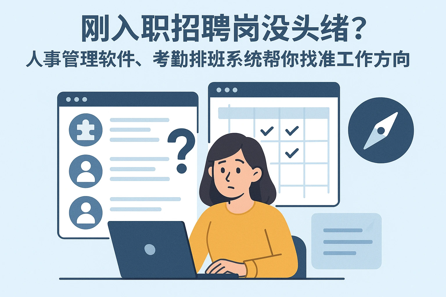 刚入职招聘岗没头绪？人事管理软件、考勤排班系统帮你找准工作方向