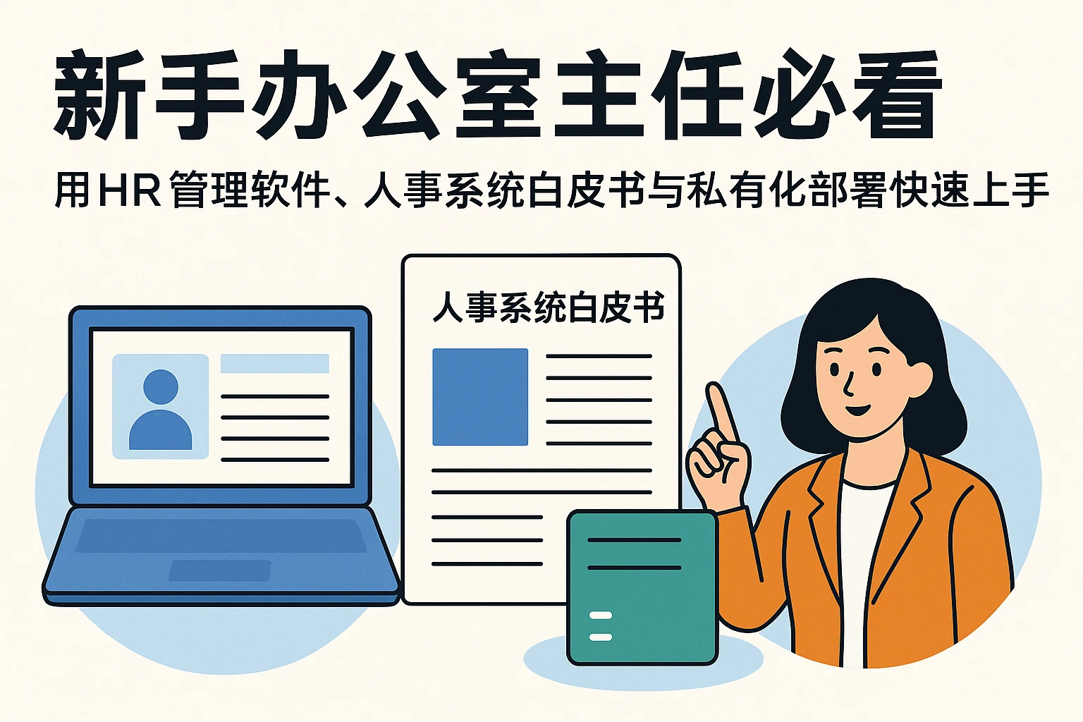 新手办公室主任必看：用HR管理软件、人事系统白皮书与私有化部署快速上手