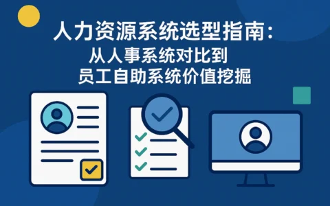 人力资源系统选型指南：从人事系统对比到员工自助系统价值挖掘