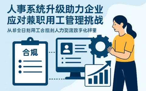 人事系统升级助力企业应对兼职用工管理挑战——从非全日制用工合规到人力资源数字化转型