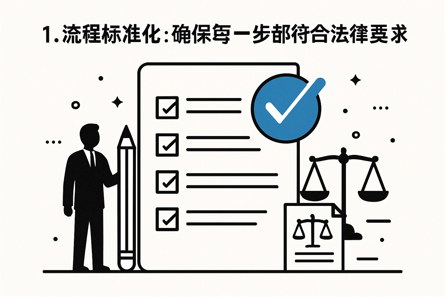 1. 流程标准化：确保每一步都符合法律要求