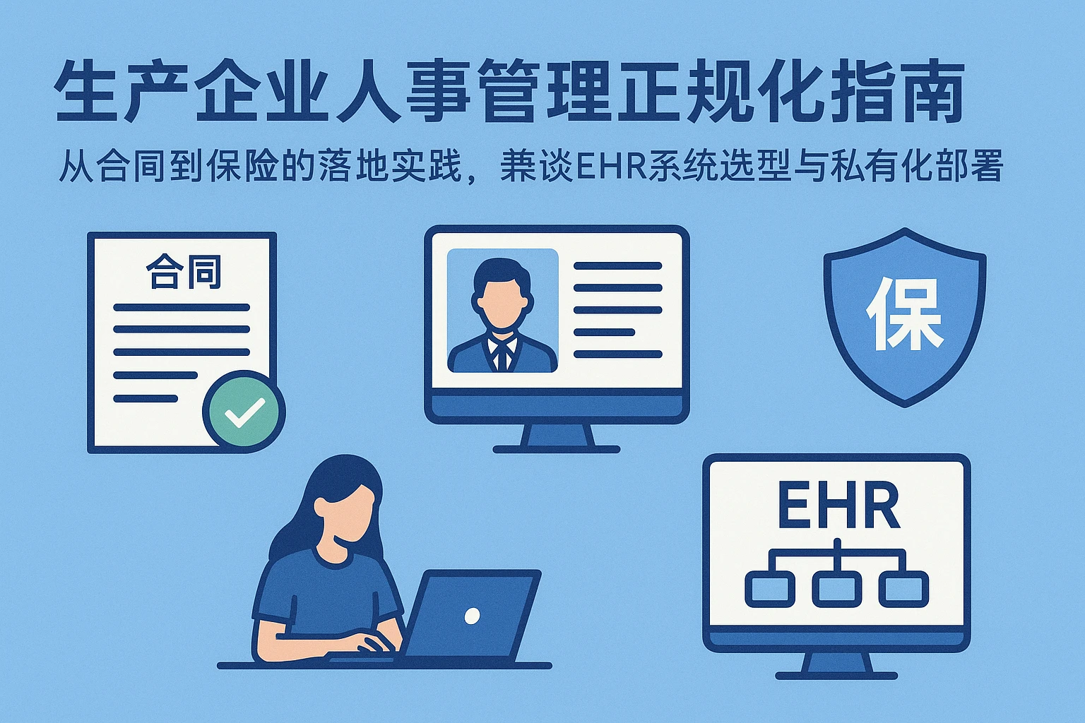 生产企业人事管理正规化指南：从合同到保险的落地实践，兼谈EHR系统选型与私有化部署