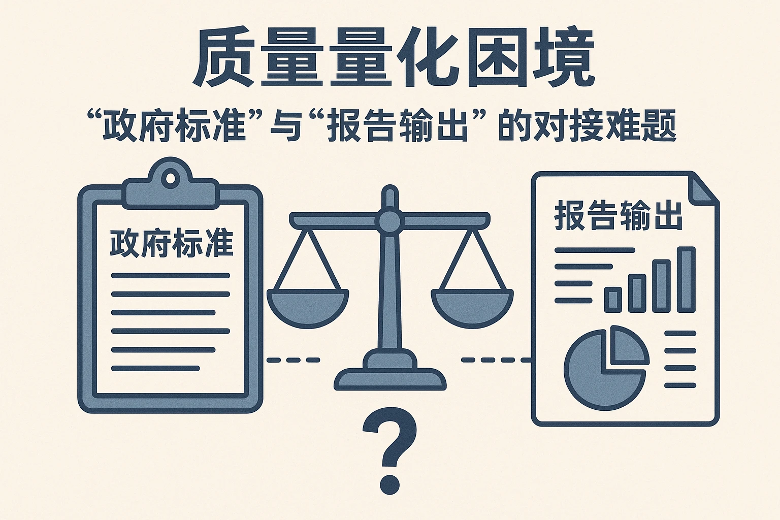 2. 质量量化困境：“政府标准”与“报告输出”的对接难题