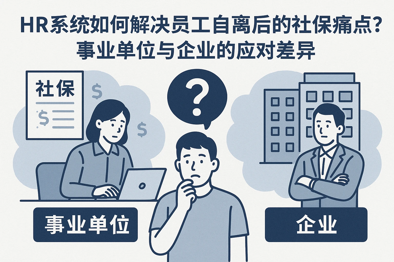HR系统如何解决员工自离后的社保痛点？事业单位与企业的应对差异