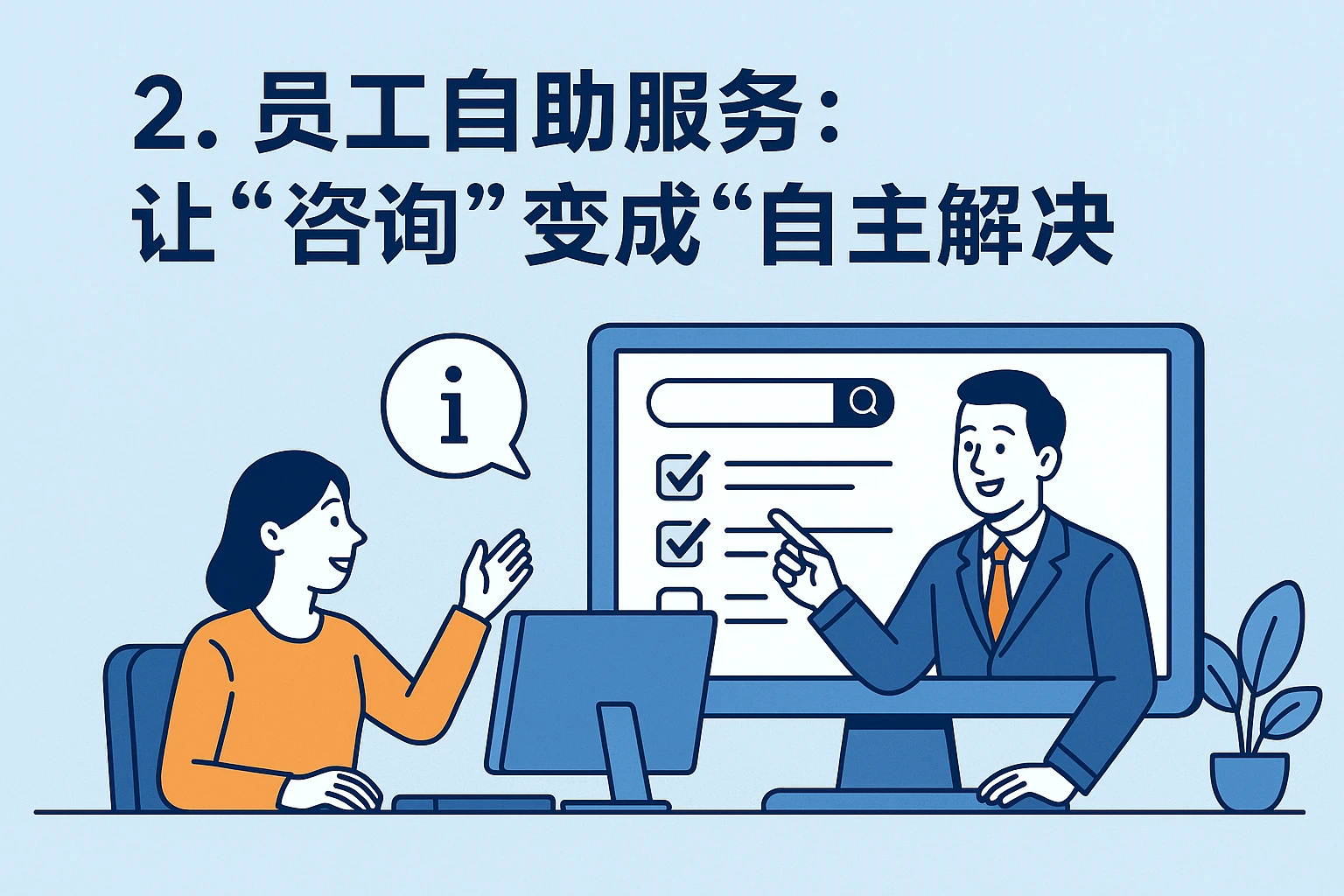 2. 员工自助服务：让“咨询”变成“自主解决”