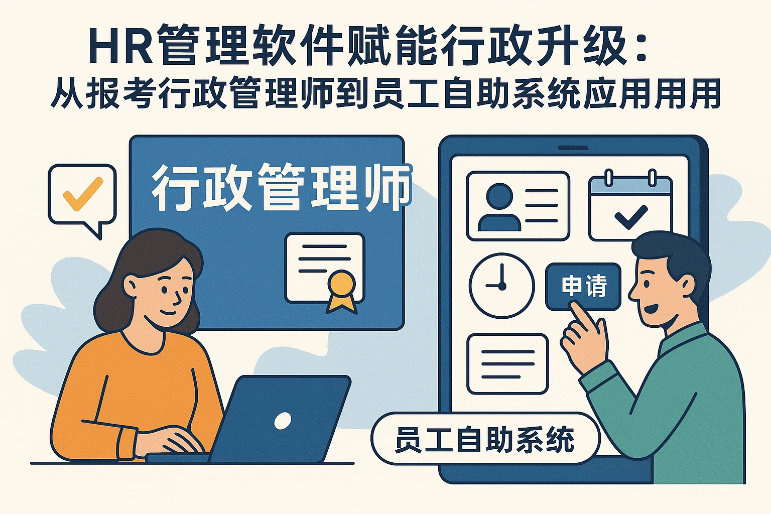 HR管理软件赋能行政升级：从报考行政管理师到员工自助系统应用