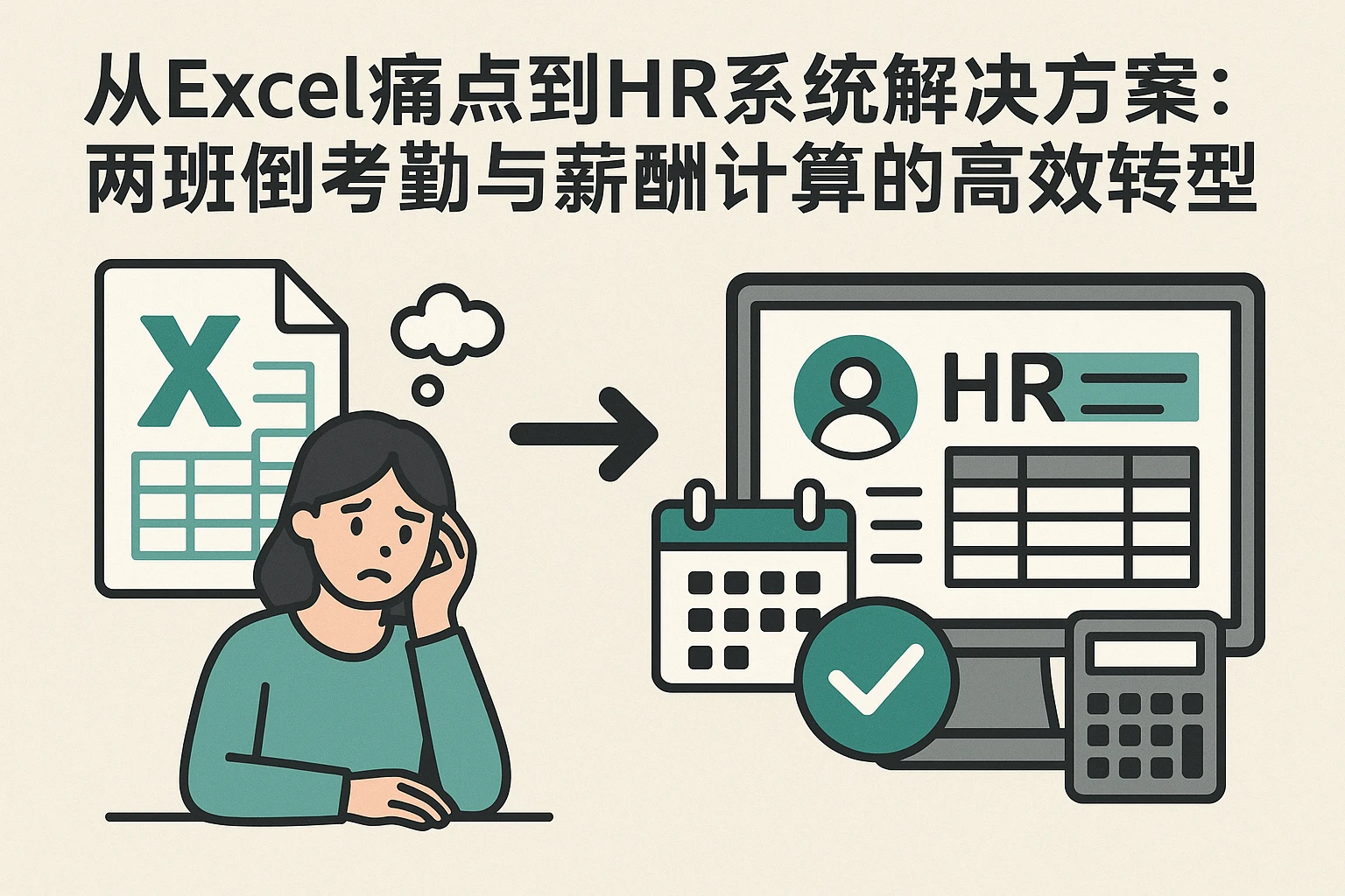 从Excel痛点到HR系统解决方案：两班倒考勤与薪酬计算的高效转型