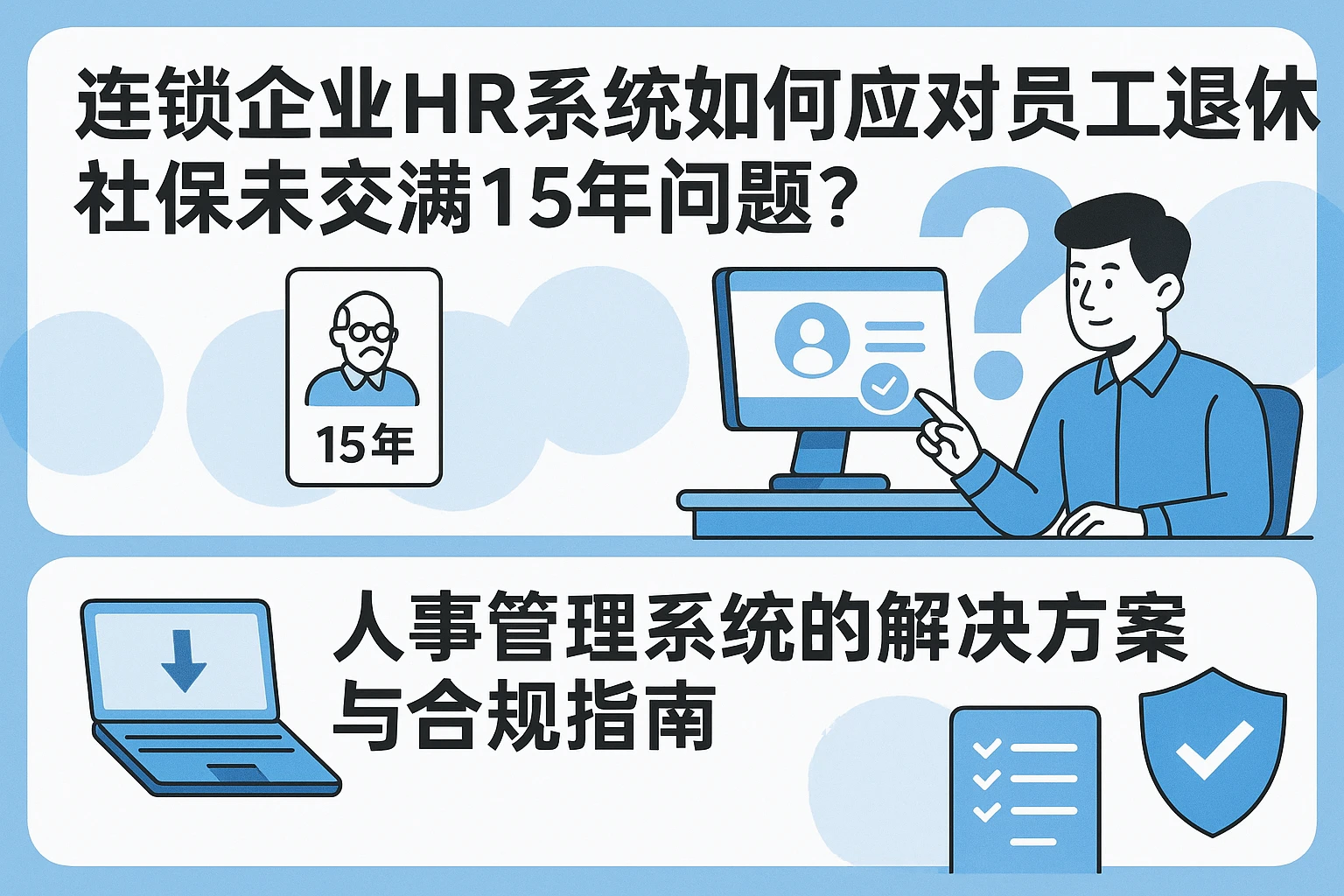 连锁企业HR系统如何应对员工退休社保未交满15年问题？——人事管理系统的解决方案与合规指南