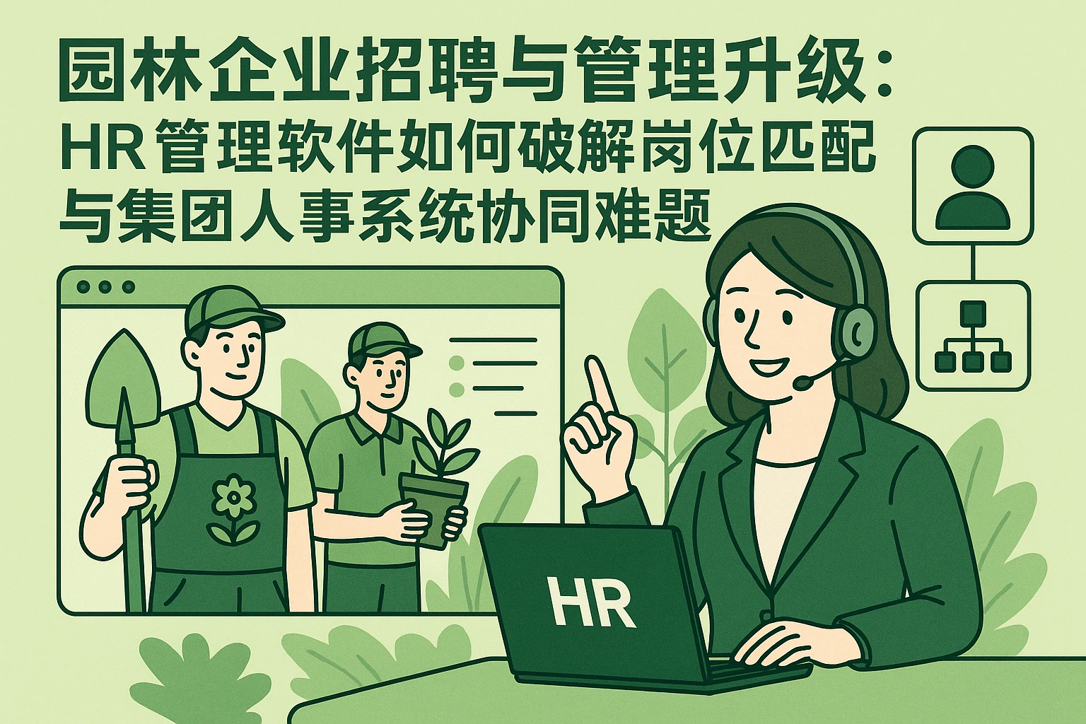 园林企业招聘与管理升级：HR管理软件如何破解岗位匹配与集团人事系统协同难题