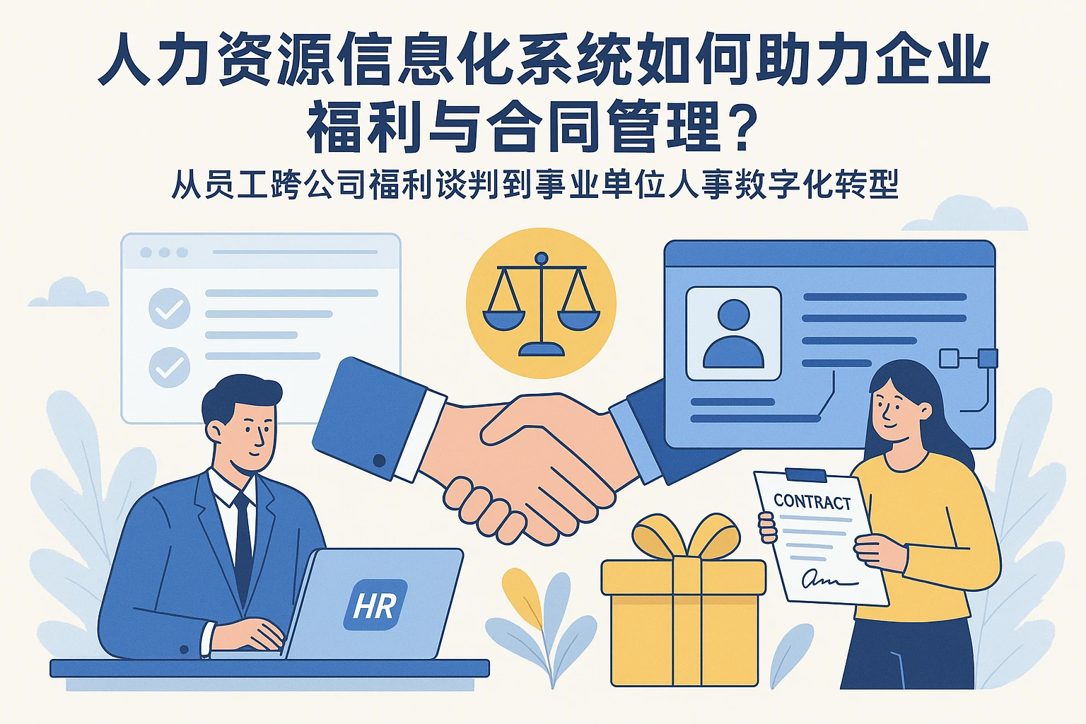 人力资源信息化系统如何助力企业福利与合同管理？——从员工跨公司福利谈判到事业单位人事数字化转型