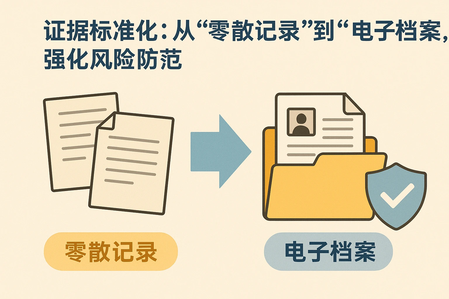 2. 证据标准化：从“零散记录”到“电子档案”，强化风险防范