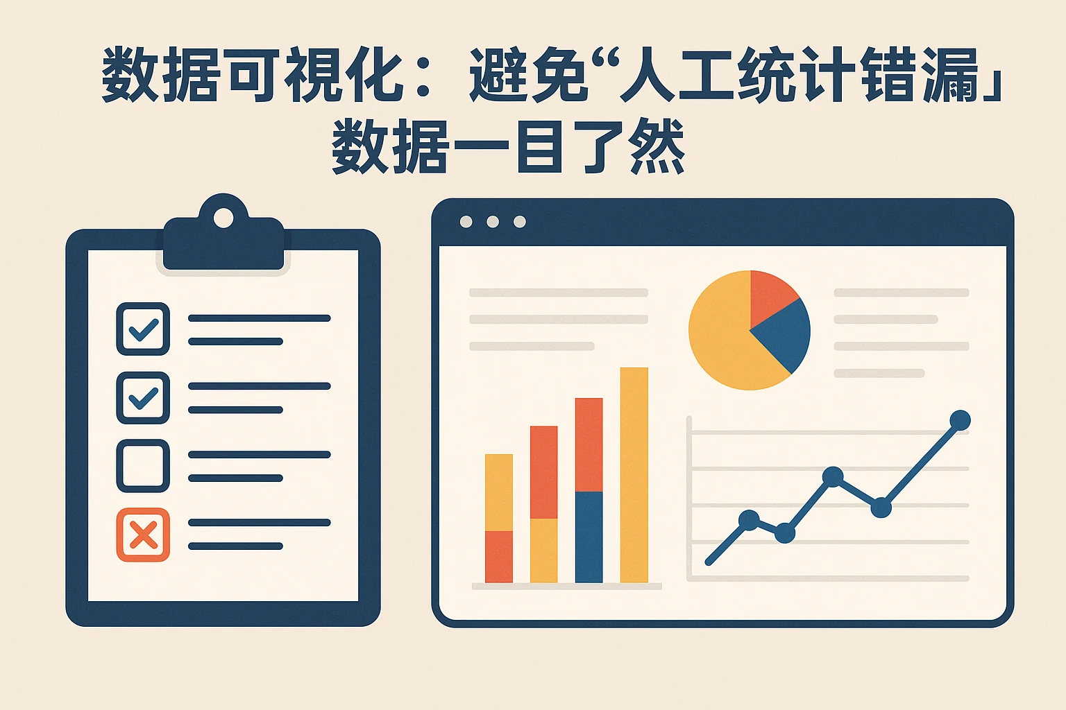 2. 数据可视化：避免“人工统计错漏”，数据一目了然