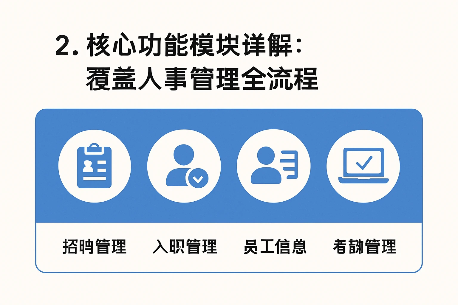 2. 核心功能模块详解：覆盖人事管理全流程