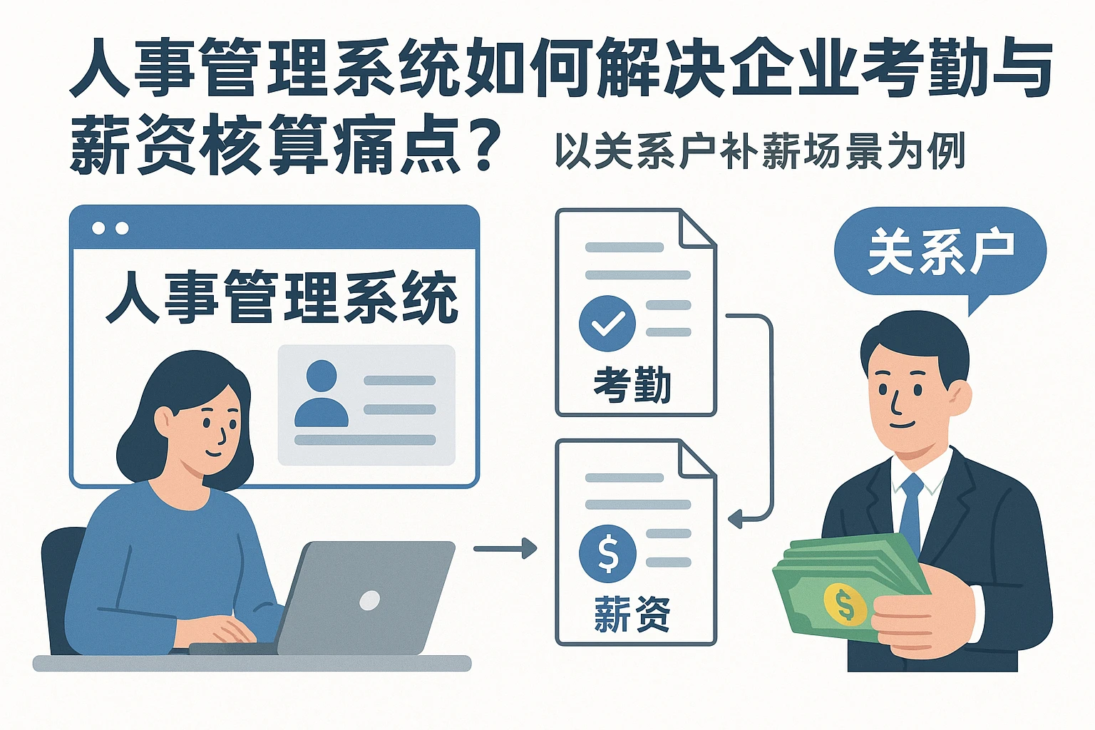 人事管理系统如何解决企业考勤与薪资核算痛点？以关系户补薪场景为例