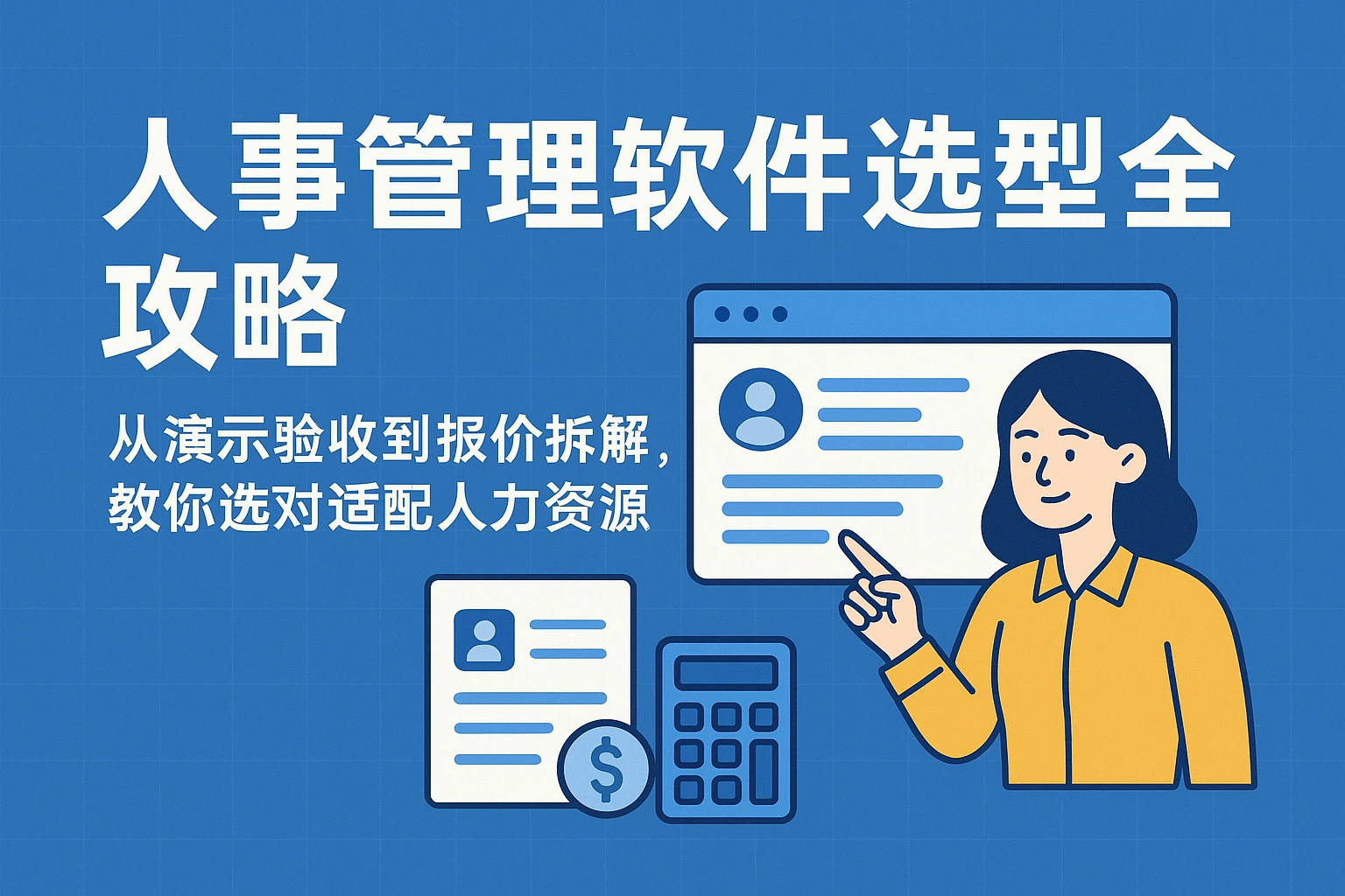 人事管理软件选型全攻略：从演示验收到报价拆解，教你选对适配的人力资源系统