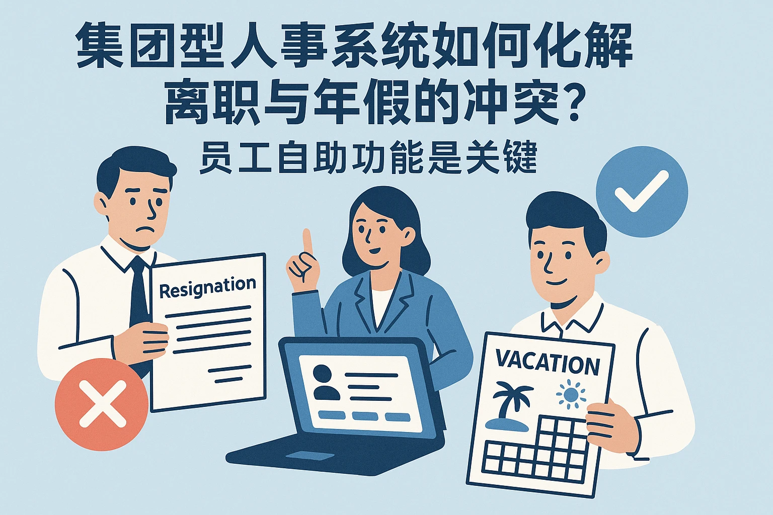 集团型人事系统如何化解离职与年假的冲突？员工自助功能是关键