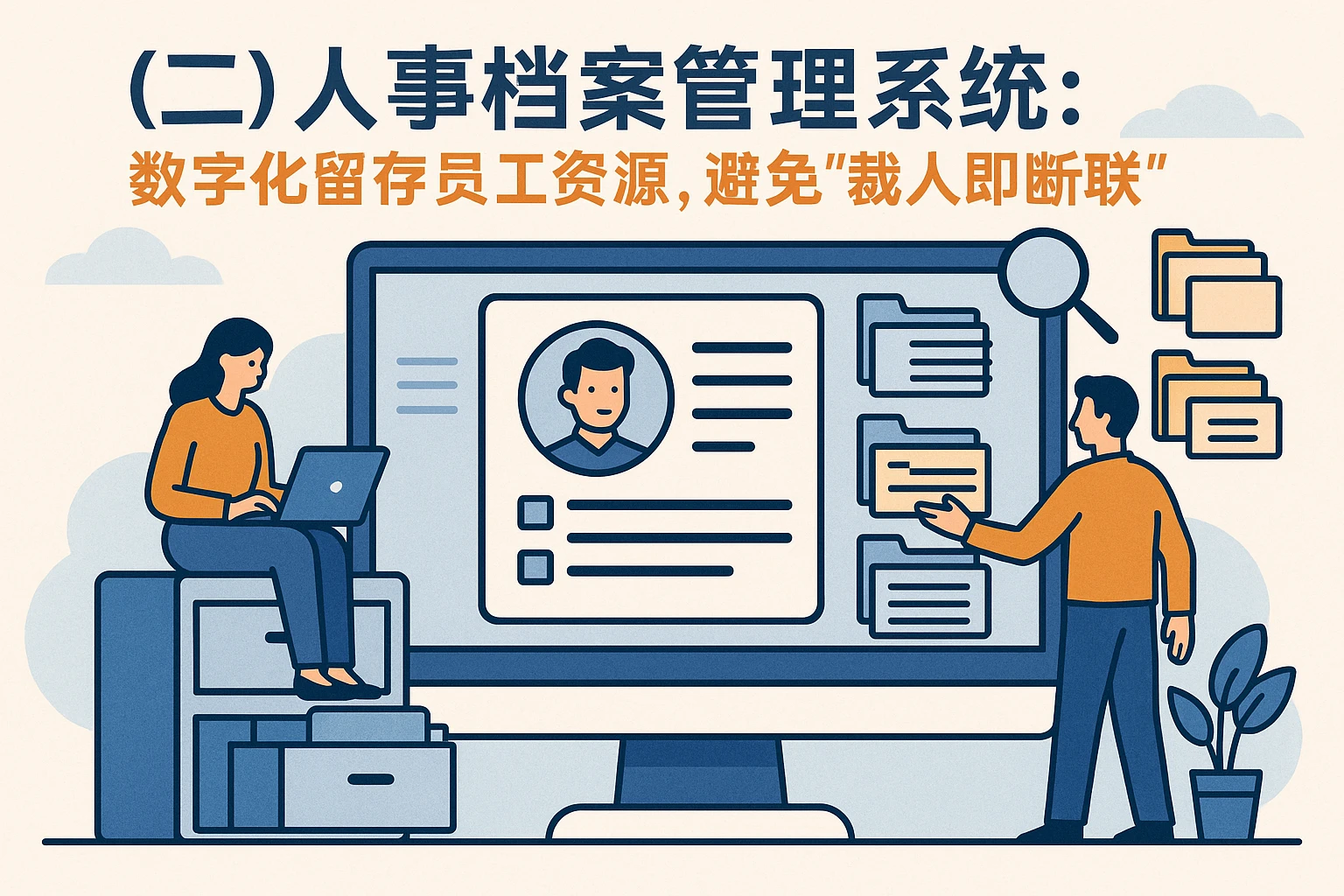 （二）人事档案管理系统：数字化留存员工资源，避免“裁人即断联”
