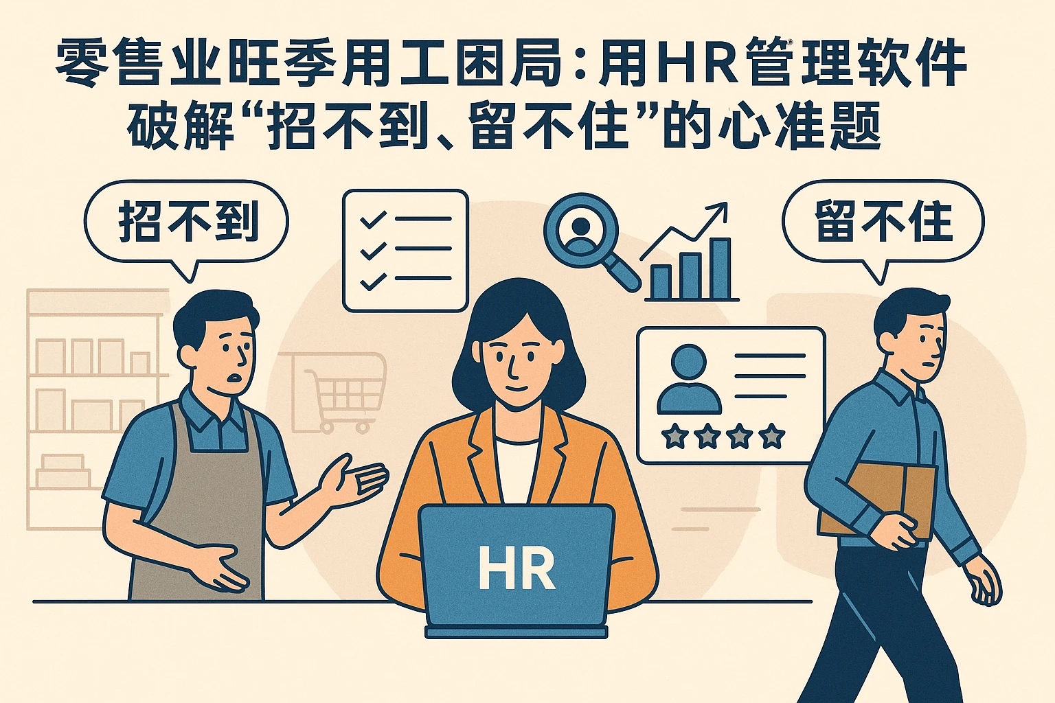 零售业旺季用工困局：用HR管理软件破解“招不到、留不住”的核心难题