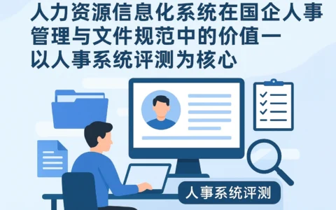 人力资源信息化系统在国企人事管理与文件规范中的价值——以人事系统评测为核心