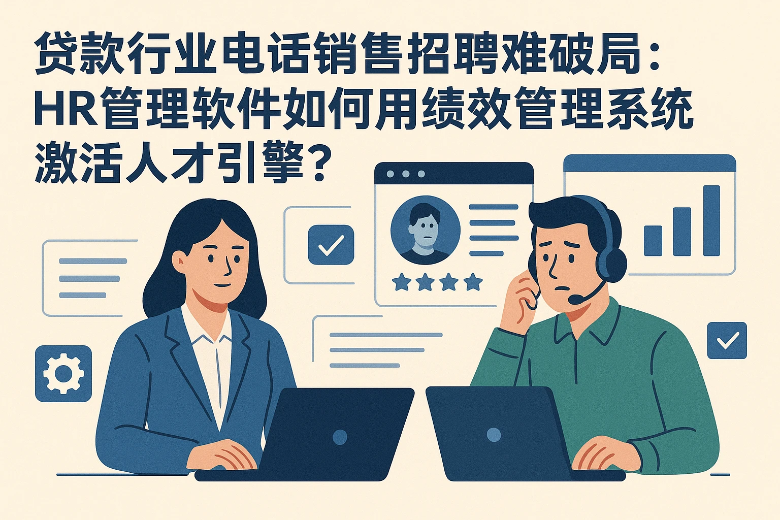 贷款行业电话销售招聘难破局：HR管理软件如何用绩效管理系统激活人才引擎？