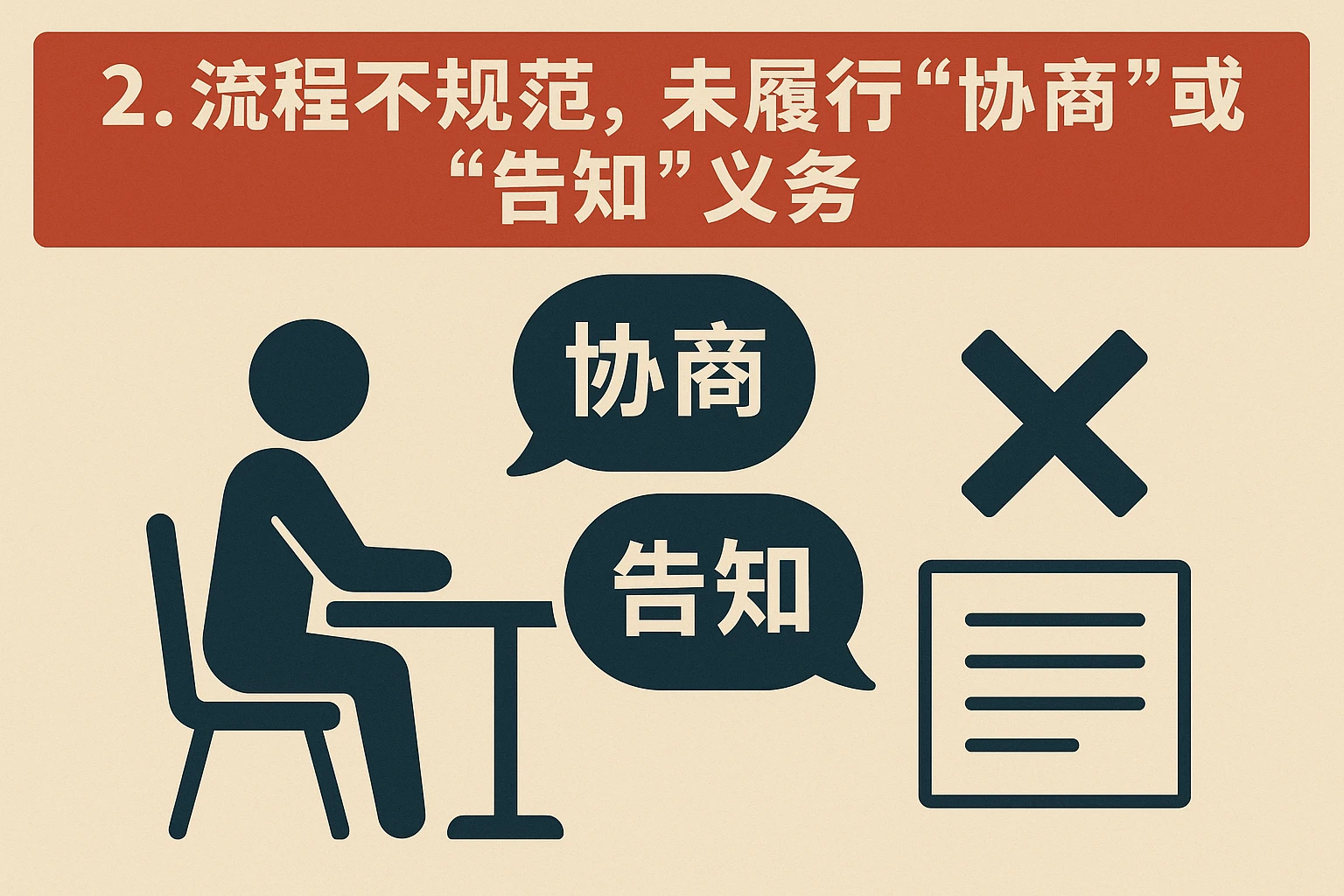 2. 流程不规范，未履行“协商”或“告知”义务