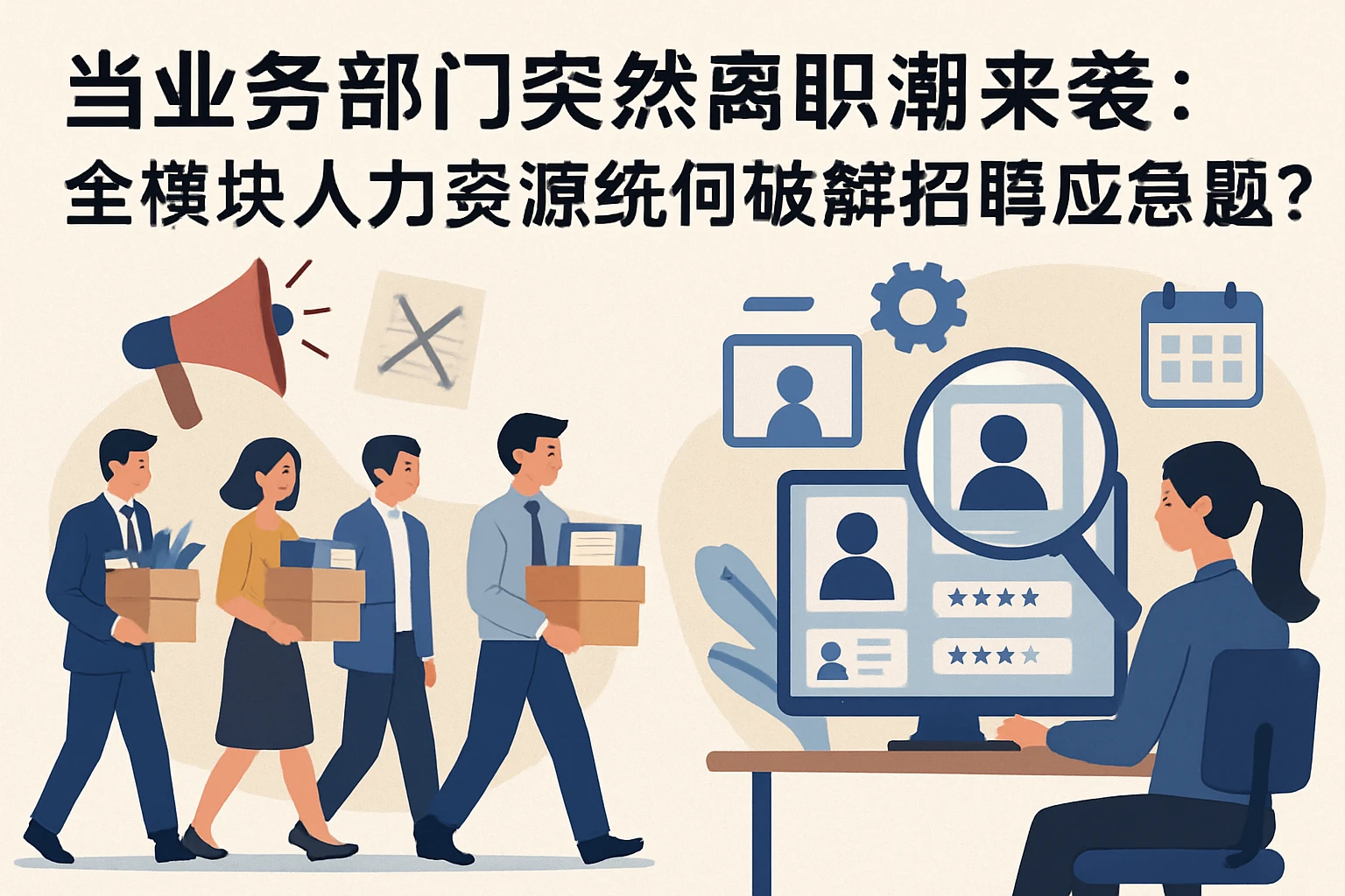 当业务部门突然离职潮来袭：全模块人力资源系统如何破解招聘应急难题？