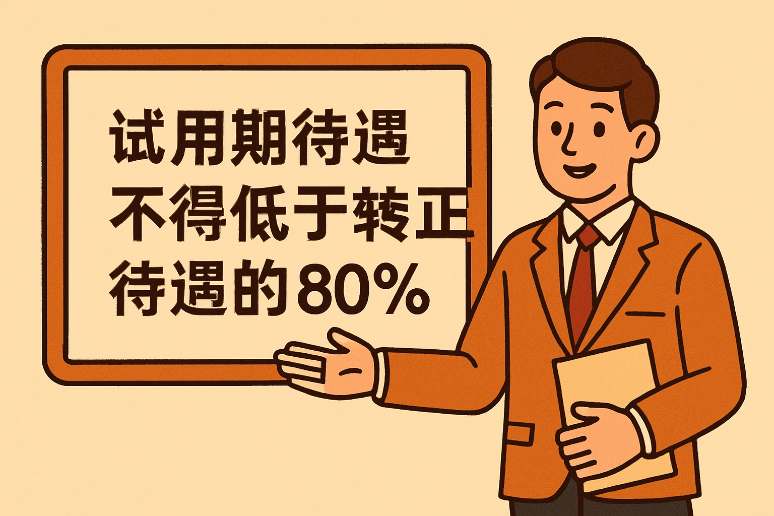 2. 试用期待遇不得低于转正待遇的80%