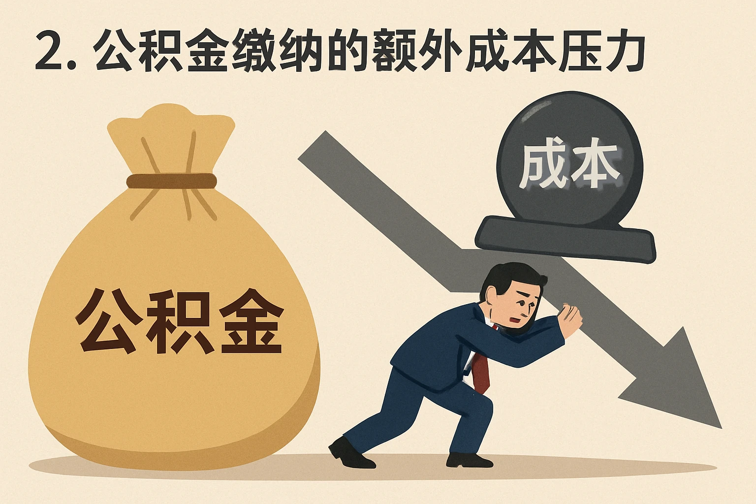 2. 公积金缴纳的额外成本压力