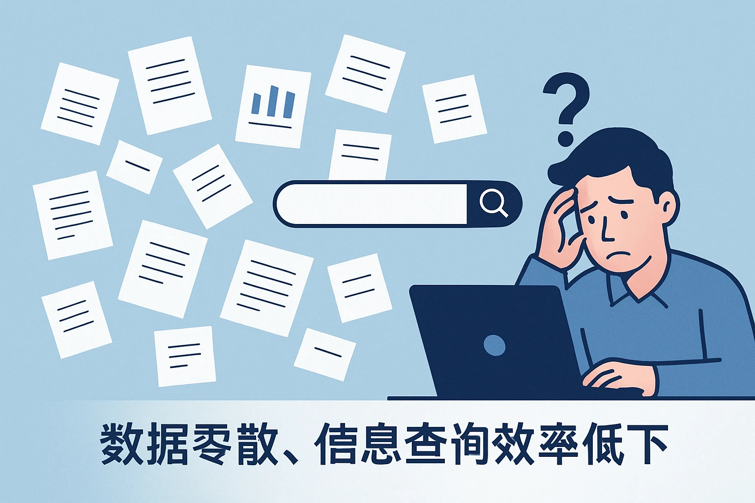 2. 数据零散，信息查询效率低下