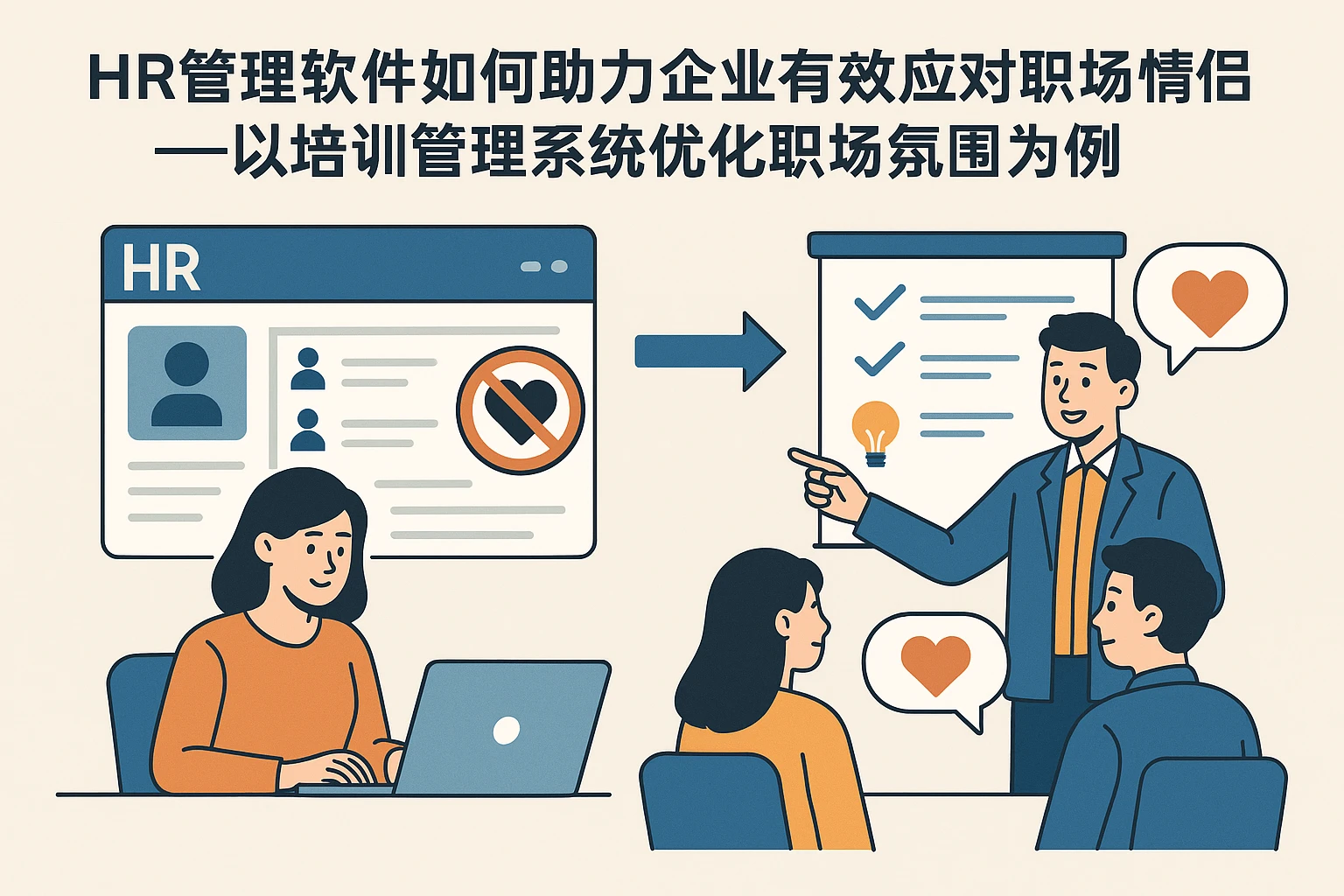 HR管理软件如何助力企业有效应对职场情侣管理——以培训管理系统优化职场氛围为例