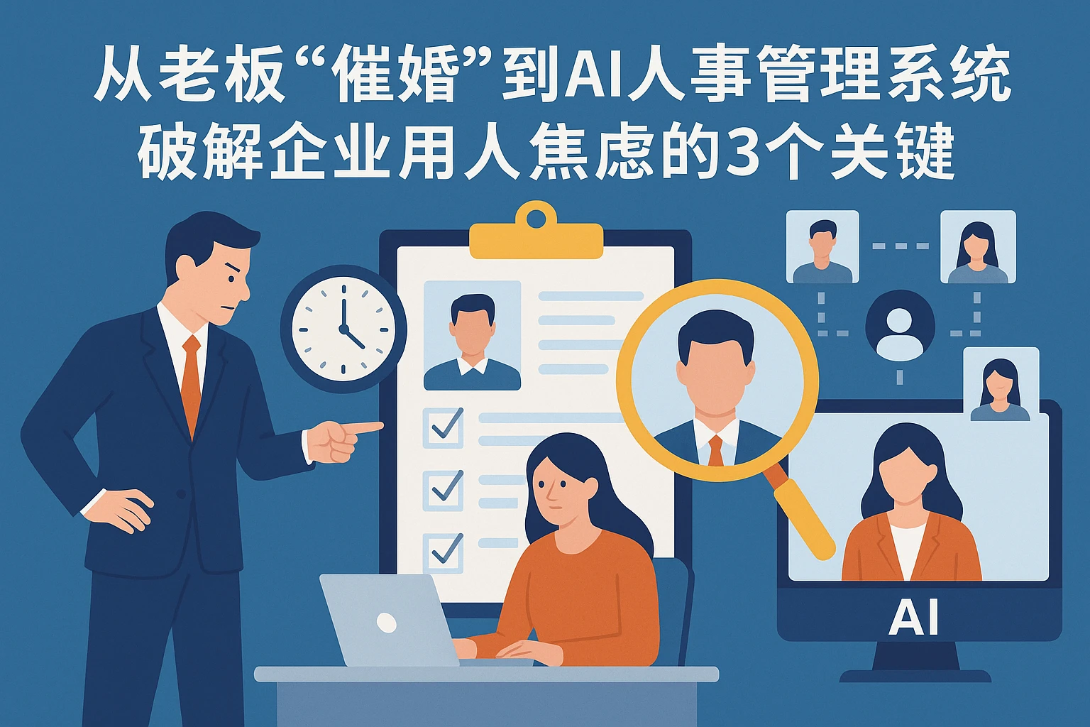 从老板“催婚”到AI人事管理系统：破解企业用人焦虑的3个关键