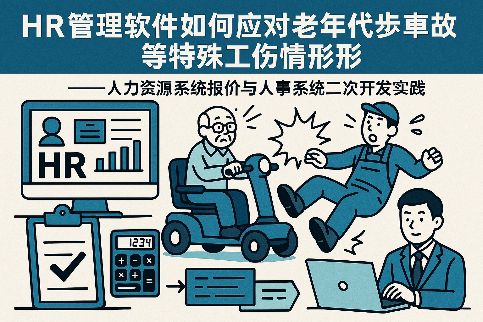 HR管理软件如何应对老年代步车事故等特殊工伤情形——人力资源系统报价与人事系统二次开发实践