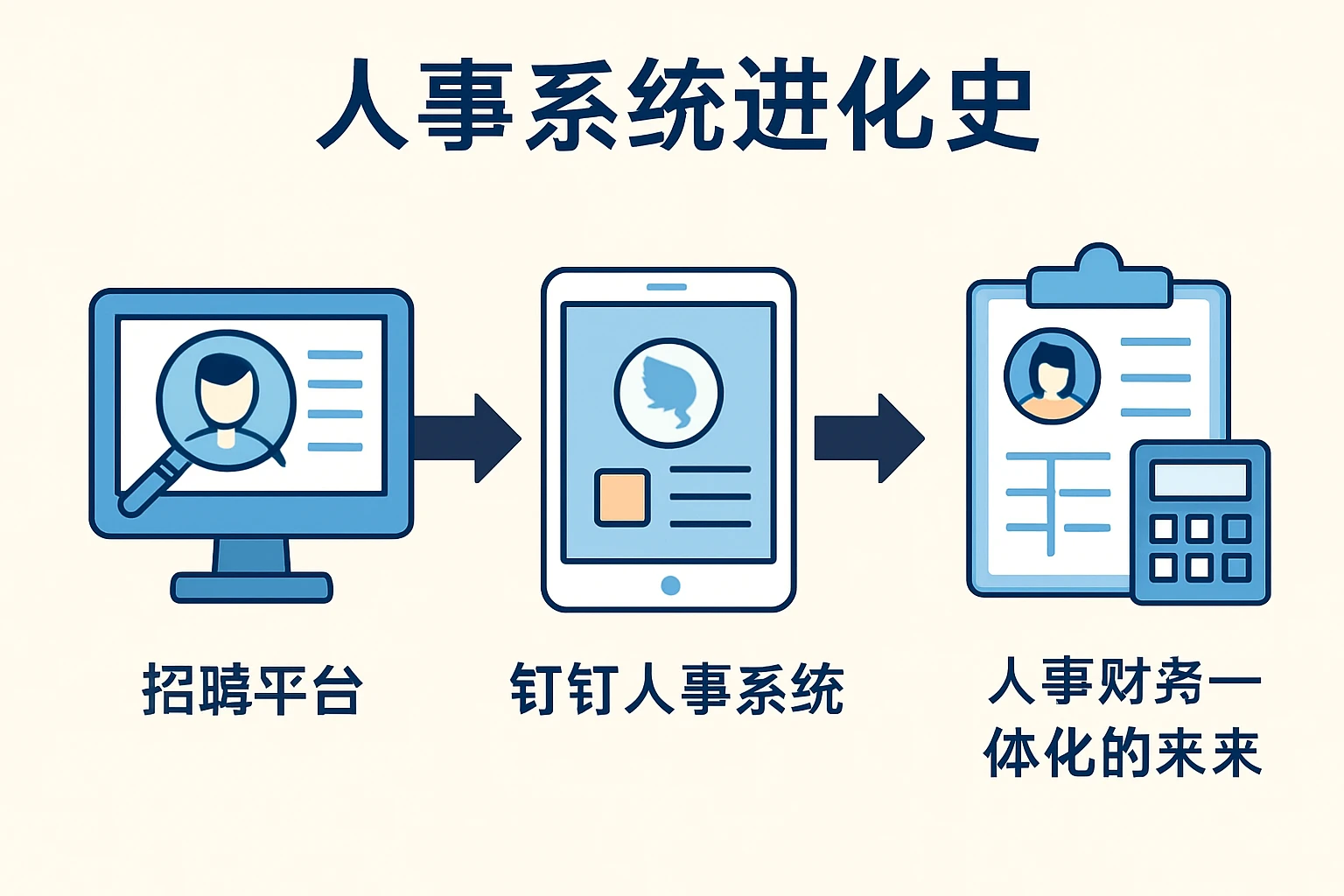 人事系统进化史：从招聘平台到钉钉人事系统，再到人事财务一体化的未来