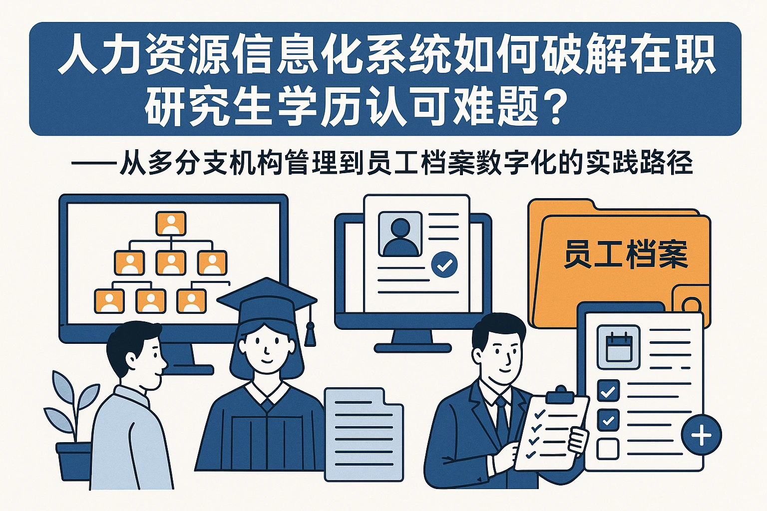人力资源信息化系统如何破解在职研究生学历认可难题？——从多分支机构管理到员工档案数字化的实践路径