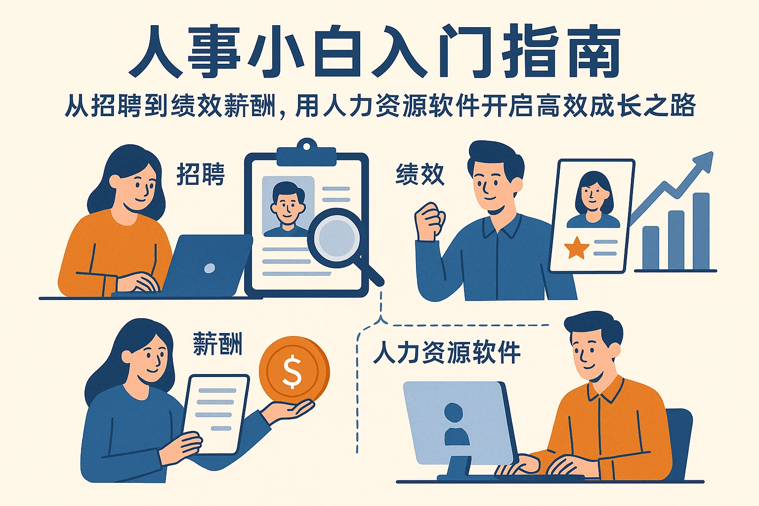 人事小白入门指南：从招聘到绩效薪酬，用人力资源软件开启高效成长之路