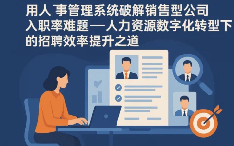 用人事管理系统破解销售型公司入职率难题——人力资源数字化转型下的招聘效率提升之道