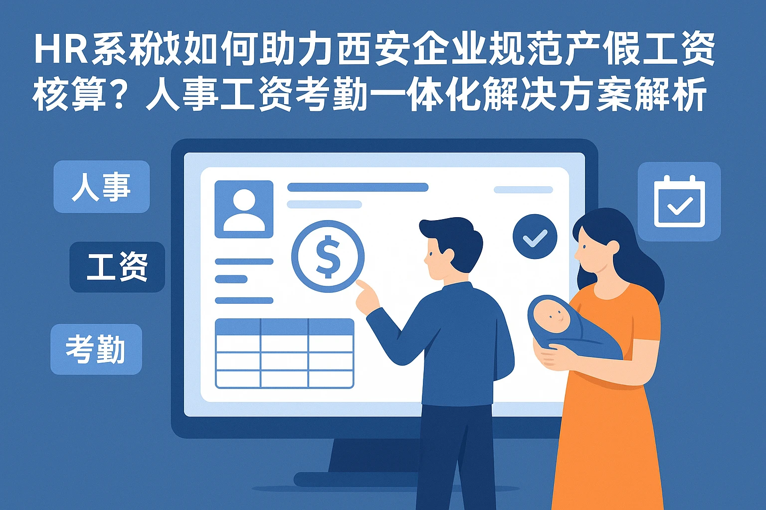 HR系统如何助力西安企业规范产假工资核算？人事工资考勤一体化解决方案解析