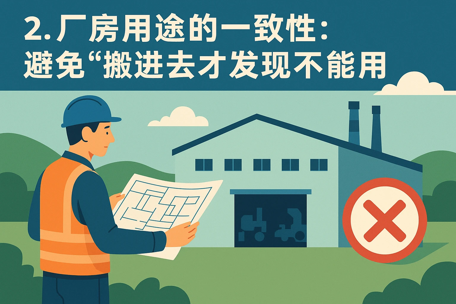 2. 厂房用途的一致性：避免“搬进去才发现不能用”