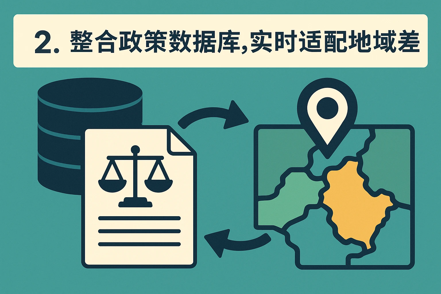 2. 整合政策数据库，实时适配地域差异