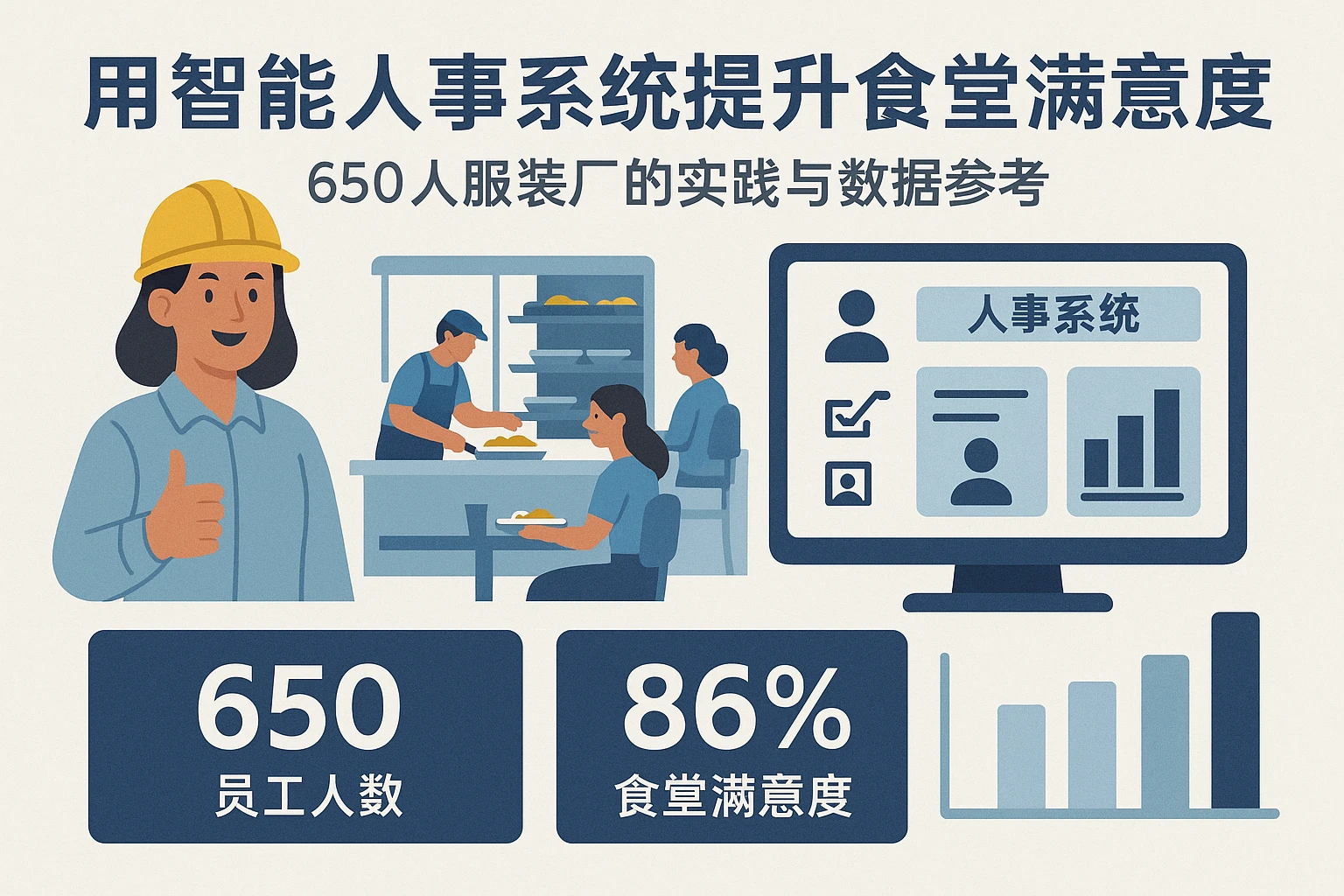 用智能人事系统提升食堂满意度：650人服装厂的实践与数据参考