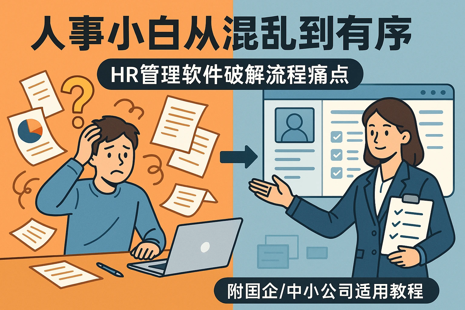 人事小白从混乱到有序：HR管理软件破解流程痛点，附国企/中小公司适用教程