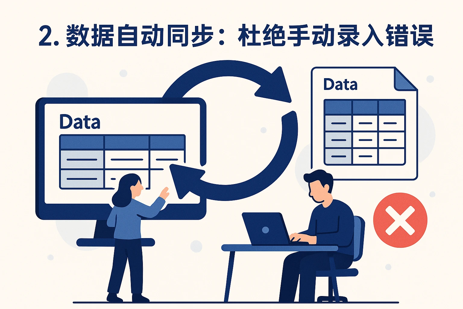 2. 数据自动同步：杜绝手动录入错误