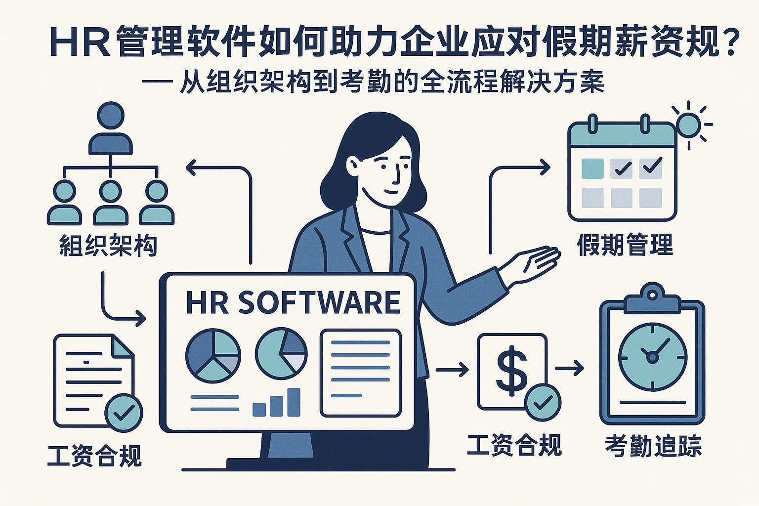 HR管理软件如何助力企业应对假期薪资合规？——从组织架构到考勤的全流程解决方案