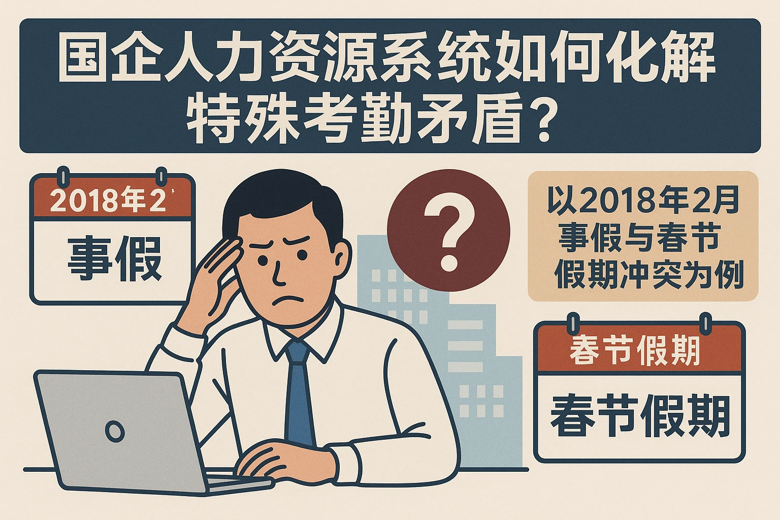 国企人力资源系统如何化解特殊考勤矛盾？以2018年2月事假与春节假期冲突为例